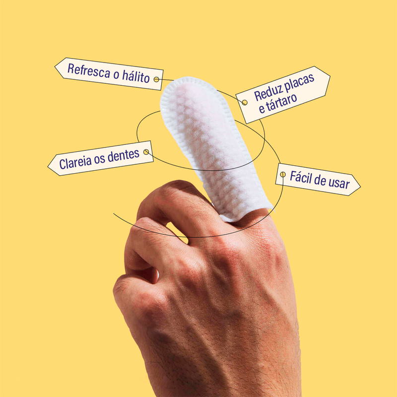 Lenços de limpeza odontológico para pets - Desenvolvido para pets que odeiam escovas